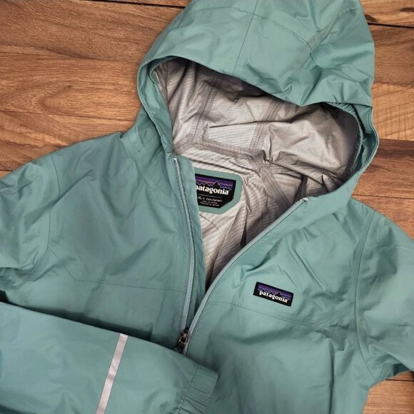 Patagonia H2NO Torrentshell Rain Jacket Waterproof Blue Hood